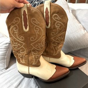Vintage Leather Nine West Cowboy Boots